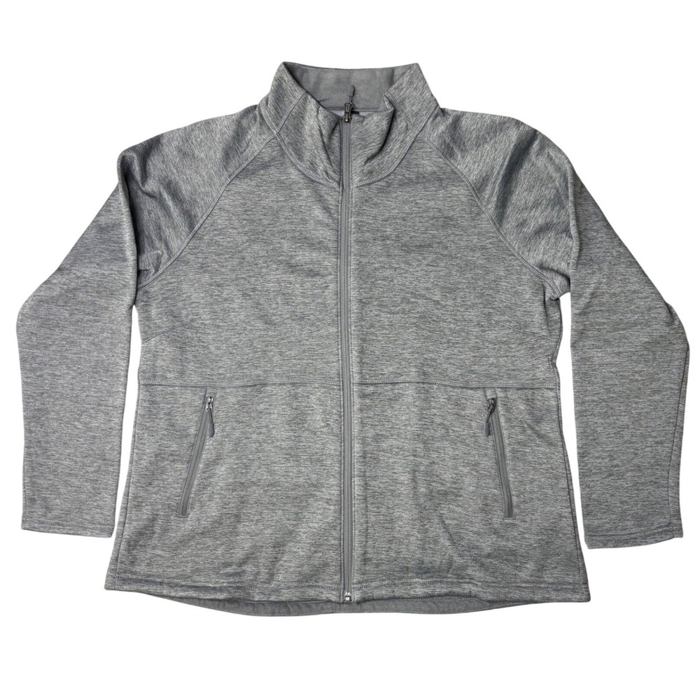 NWT Kirkland‎ Signature Women's Fleece Full Zip Jacket Grey Size XL Activewear